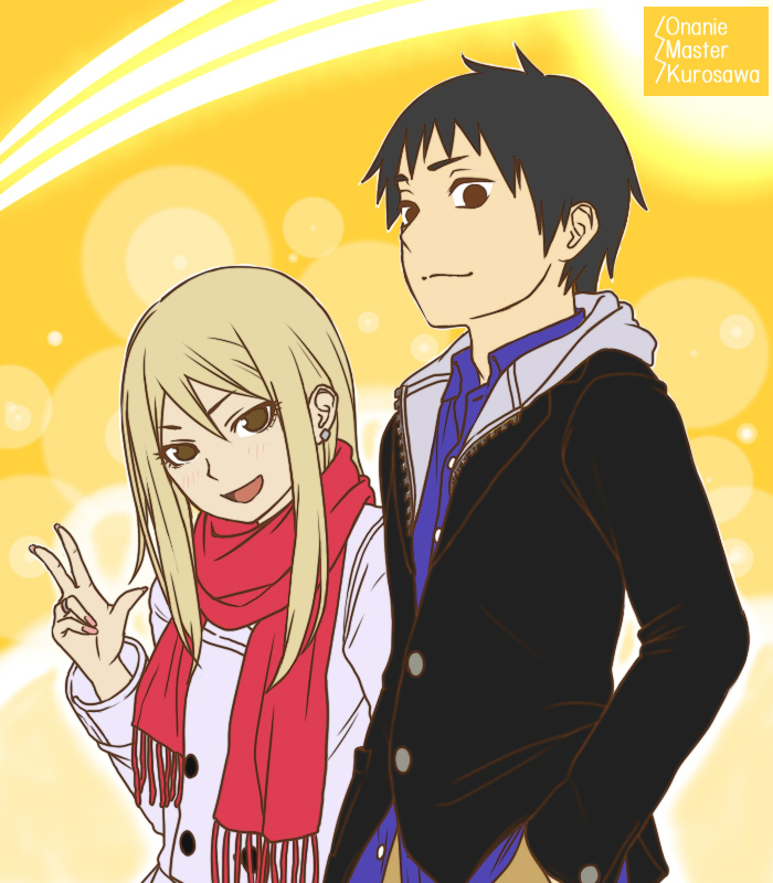 1girl, couple, earrings, engagement_ring, hoodie, jewelry, kurosawa_kakeru, onani_master_kurosawa