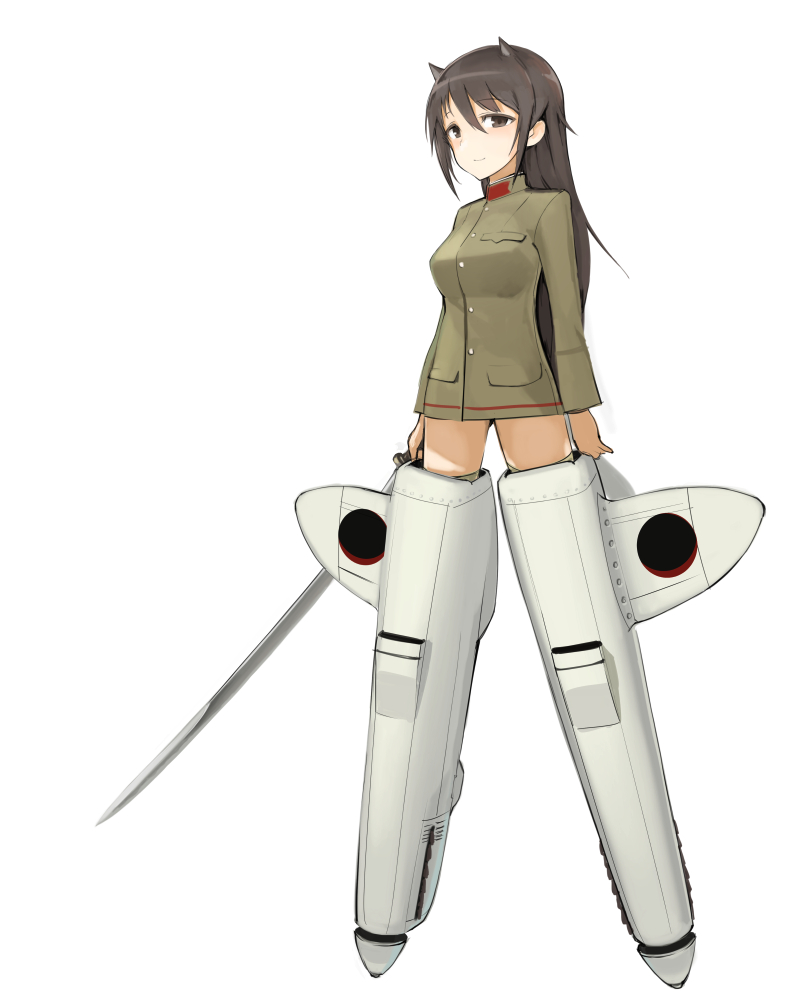 1girl, animal_ears, bangs, brown_eyes, brown_hair, flying, hair_between_eyes, holding