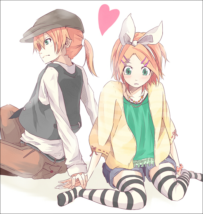 blonde_hair, blush, cabbie_hat, green_eyes, hair_ornament, hair_ribbon, hairclip, hat