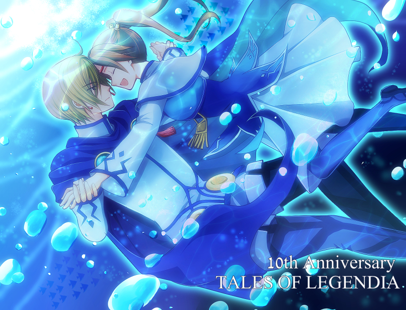 1boy, 1girl, blonde_hair, blue_eyes, closed_eyes, couple, dancing, dress