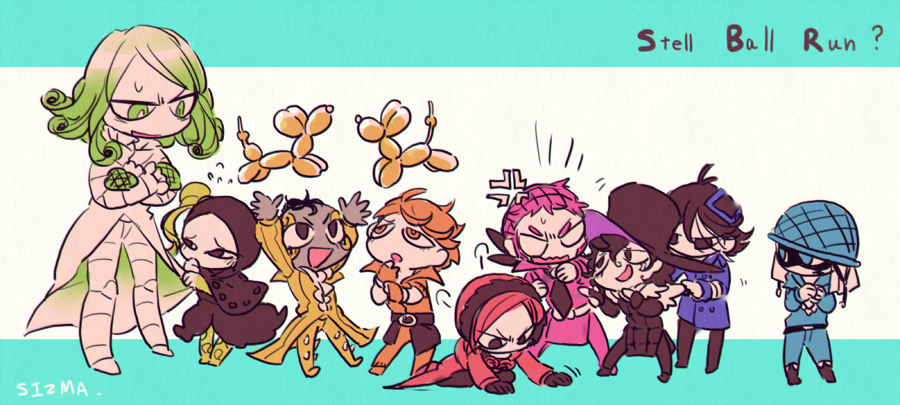 axl_ro, blackmore, chibi, disco_(sbr), doctor_ferdinand, funny_valentine, jojo_no_kimyou_na_bouken, magenta_magenta
