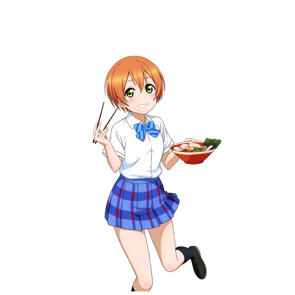 1girl, blue_skirt, blush, green_eyes, hoshizora_rin, love_live!_school_idol_project, orange_hair, shirt