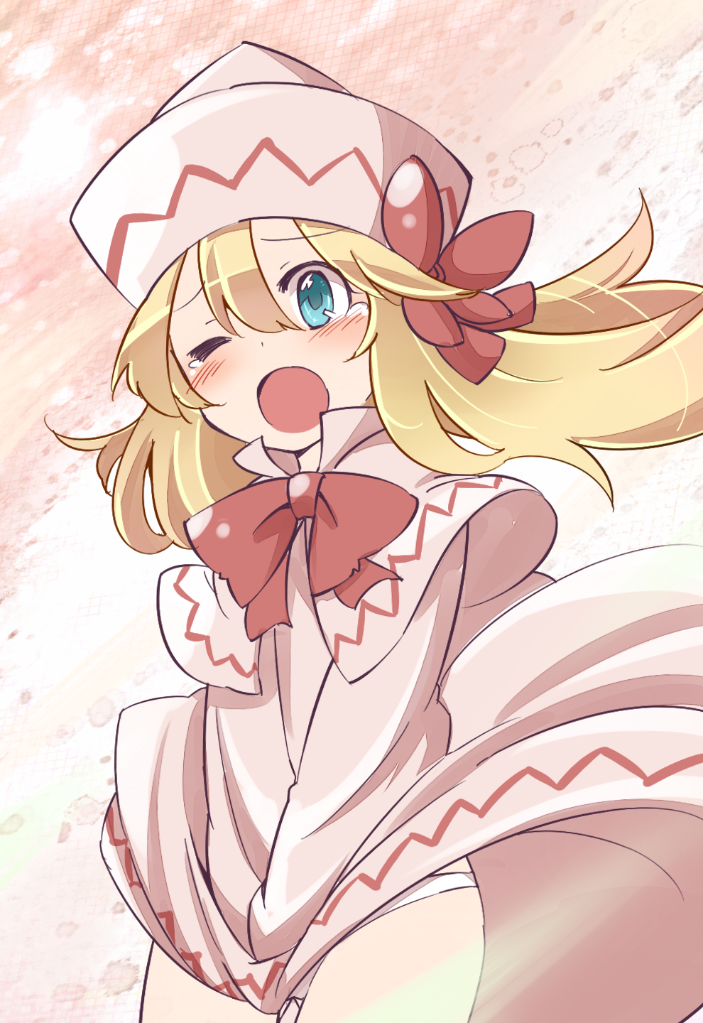 1girl, blonde_hair, highres, lily_white, panties, solo, touhou, yutamaro