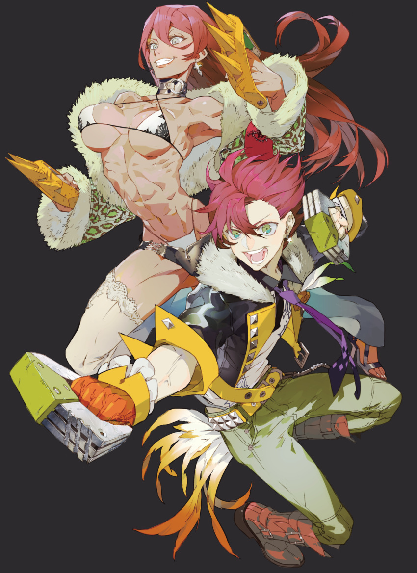 7th_dragon_(series), 7th_dragon_2020, bikini, choker, earrings, green_eyes, highres, idol_(7th_dragon)