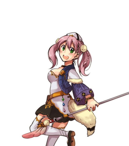 1girl, :d, atelier_(series), atelier_escha_&amp;_logy, bittsu_(v1tz), black_skirt, braid, cropped_jacket