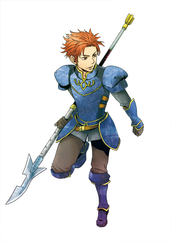 1boy, adusa, armor, armored_boots, fire_emblem, fire_emblem:_fuuin_no_tsurugi, gauntlets, gloves