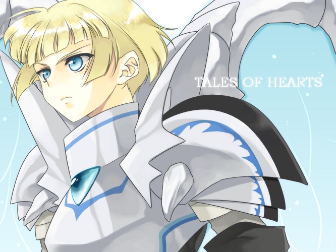 1boy, armor, blonde_hair, blue_eyes, calcedny_arcome, solo, soumendaze, tales_of_(series)