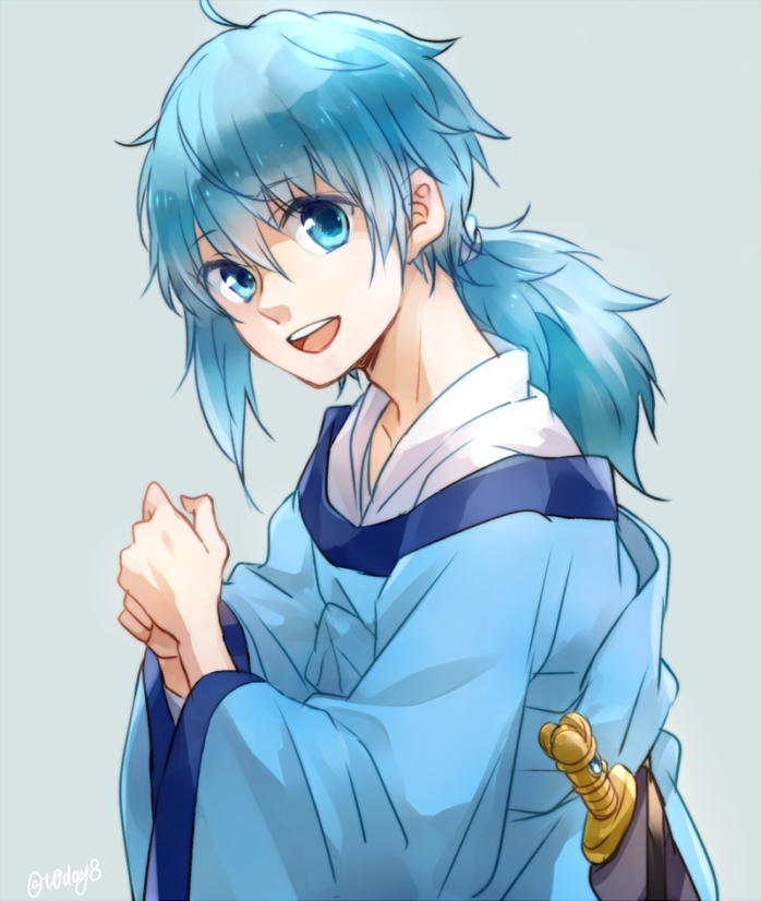 1boy, blue_eyes, blue_hair, chinese_clothes, long_hair, magi_the_labyrinth_of_magic, ponytail, seishun_(magi)