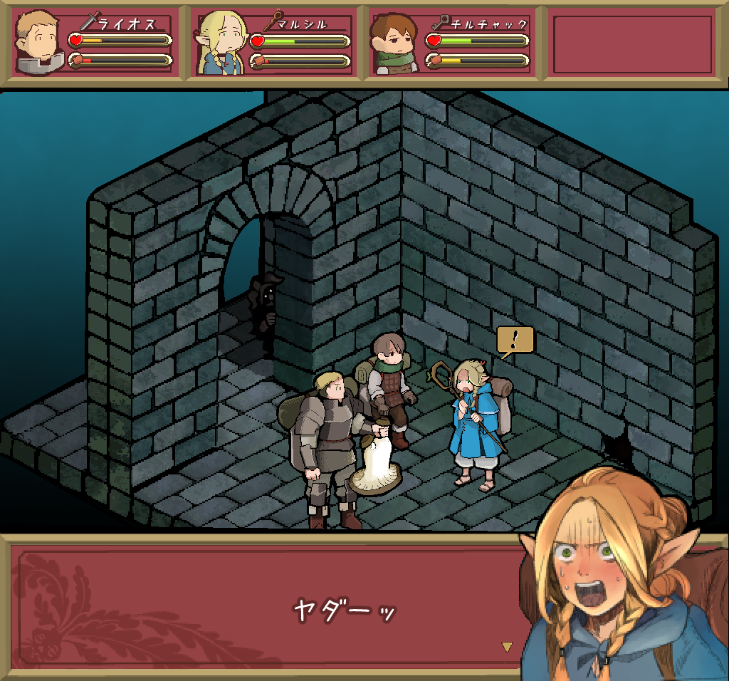 !, 1girl, 3boys, armor, backpack, bag, blonde_hair, blush