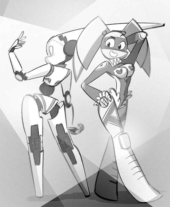 2girls, back_to_back, cheesecakes, commentary_request, cosplay, drossel_von_flugel, fireball_(series), hand_on_hip