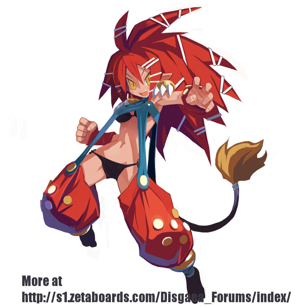 beast_master, beast_master_(disgaea), disgaea, disgaea_2, redhead, tail, yellow_eyes