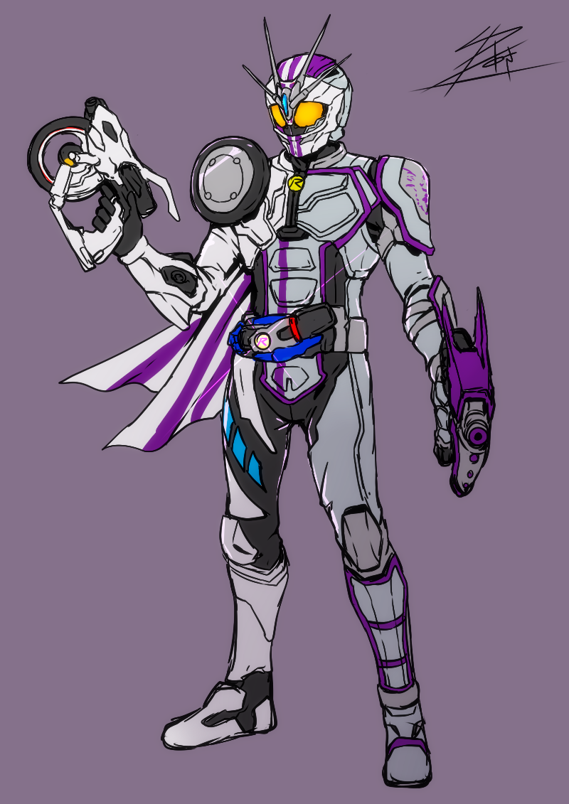 1boy, armor, fusion, gun, kamen_rider, kamen_rider_chaser, kamen_rider_drive_(series), kamen_rider_mach