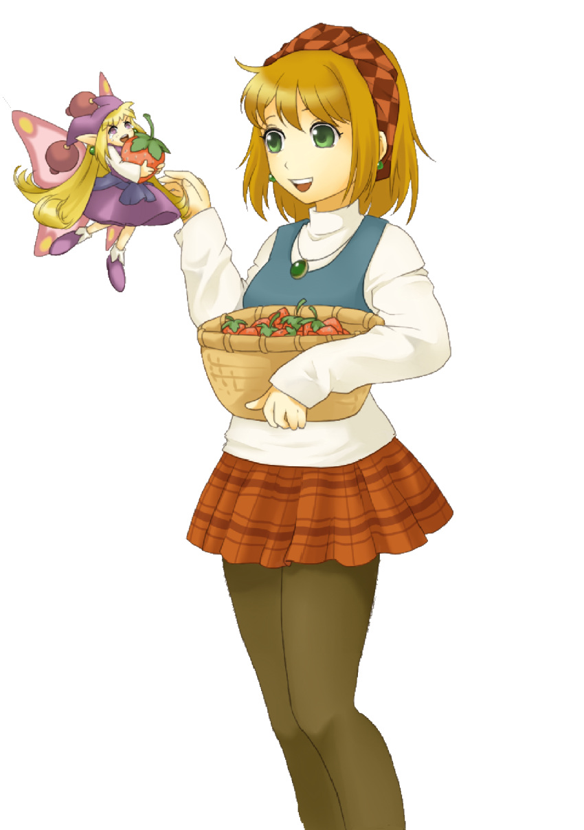 blonde_hair, cornet_espoir, earrings, fairy, fairy_wings, green_eyes, highres, jewelry