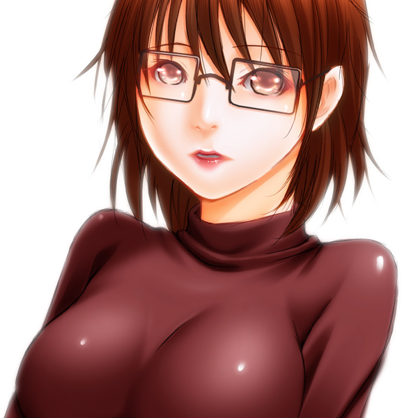 breasts, brown_eyes, brown_hair, fullmetal_alchemist, glasses, lips, lipstick, mogu