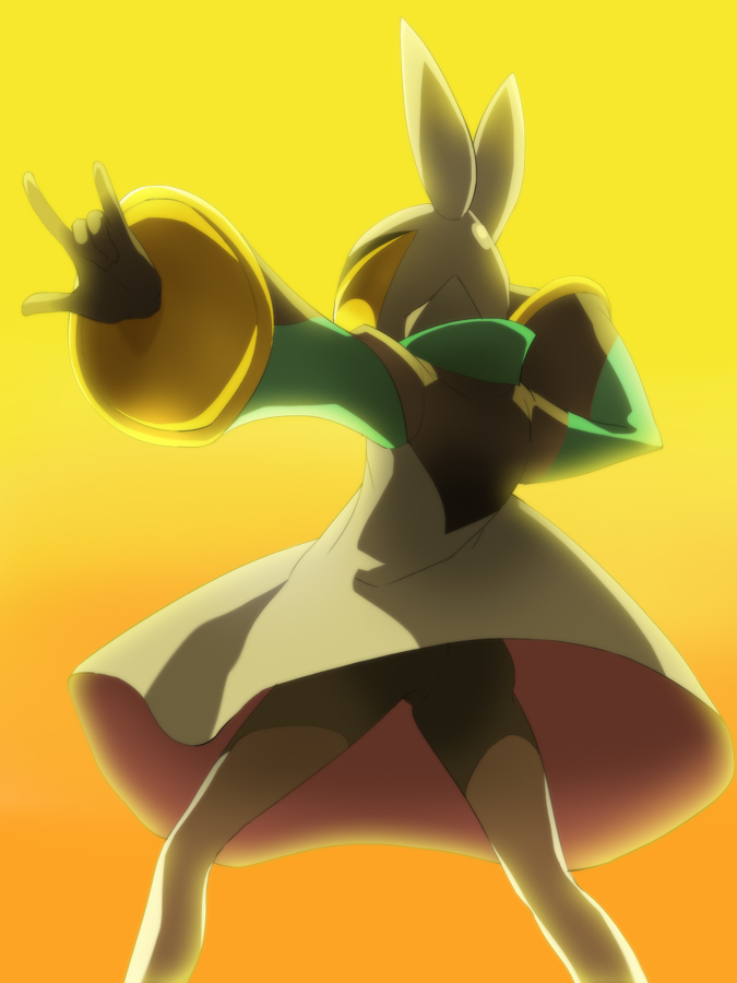 1girl, \m/, dress, from_behind, go!_princess_precure, haruyama_kazunori, precure, solo