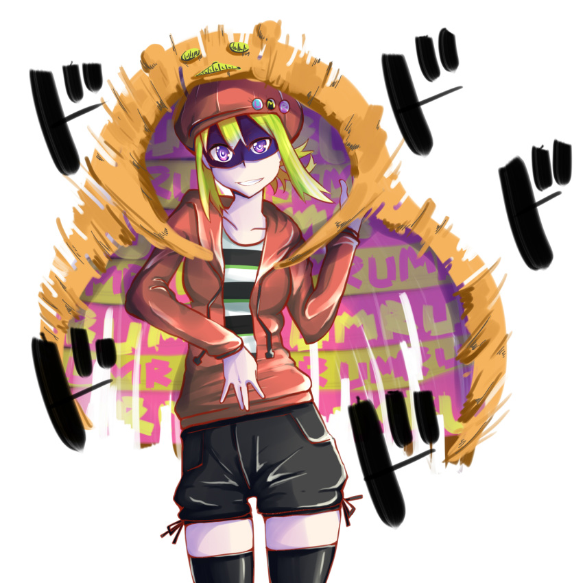 blonde_hair, hamster_costume, highres, himouto!_umaru-chan, jojo_no_kimyou_na_bouken, jojo_pose, mask, tagme