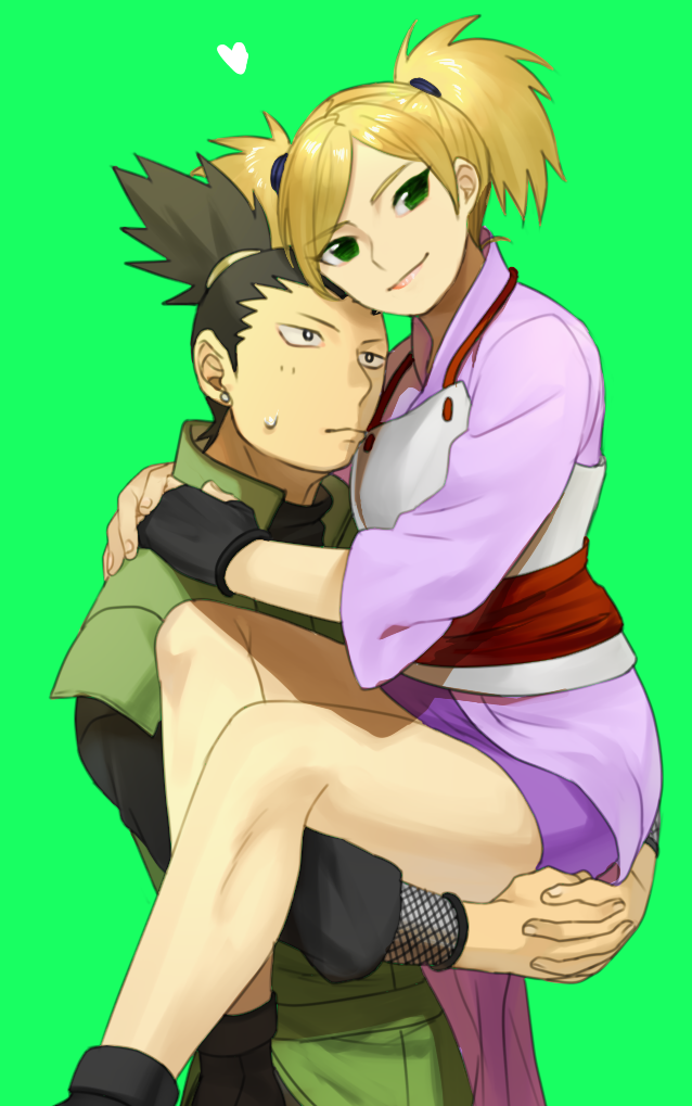 1boy, 1girl, black_eyes, black_hair, blonde_hair, carrying, couple, ear_piercing