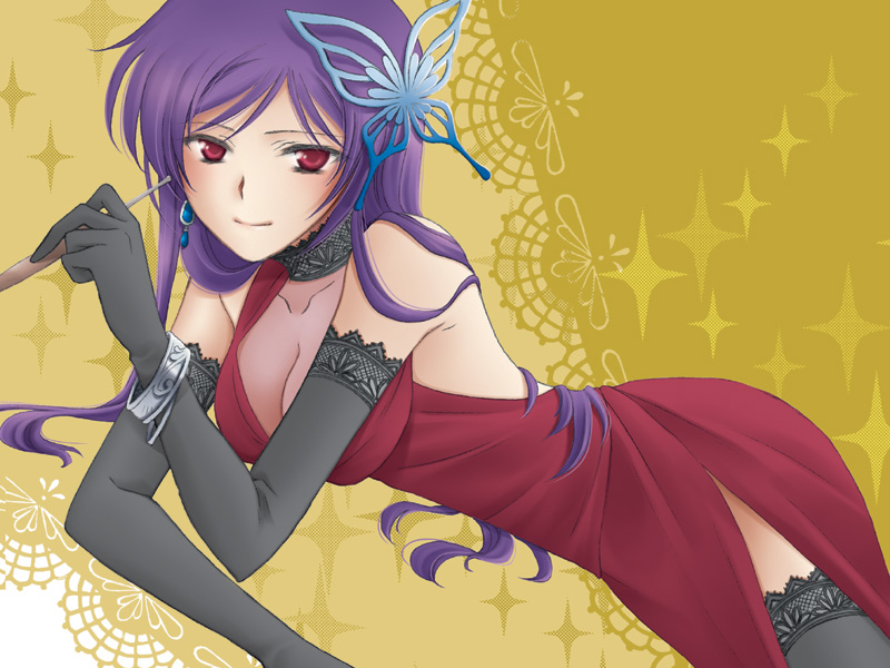 breasts, butterfly, choker, cleavage, crossdressing, crossdressinging, dente, dress