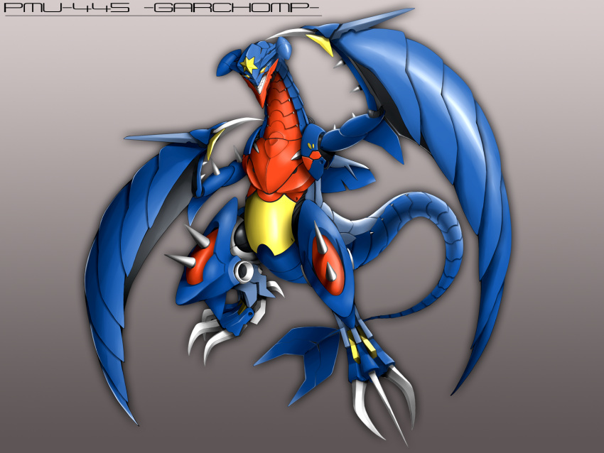 claws, garchomp, mecha, metaphor, pixiv, pokemon, sharp_teeth, spikes