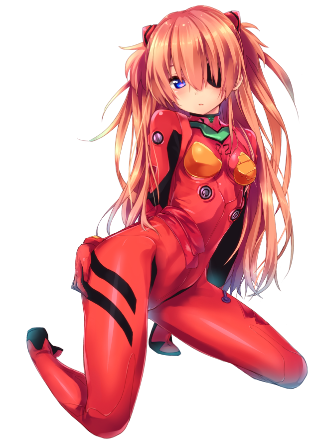 1girl, bangs, blue_eyes, blush, bodysuit, duct_tape, enjin-san_(ekon), evangelion:_3.0_you_can_(not)_redo