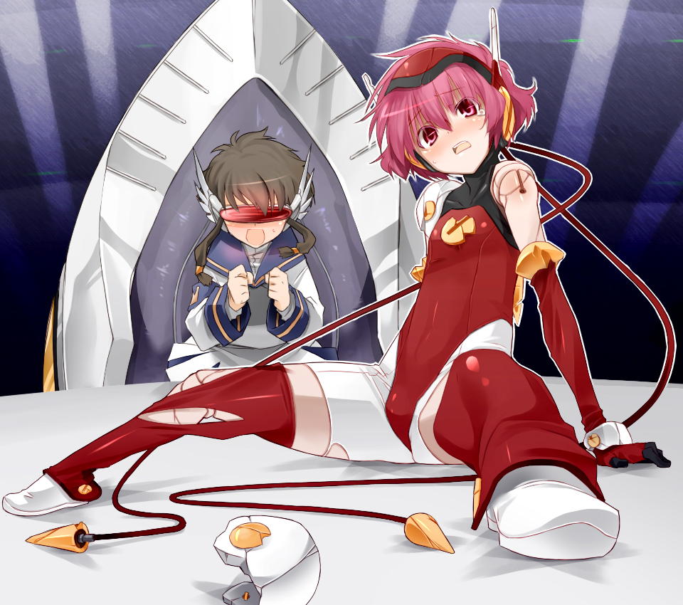 angelic_layer, blush, brown_hair, doll, doll_joints, elbow_gloves, gloves, help