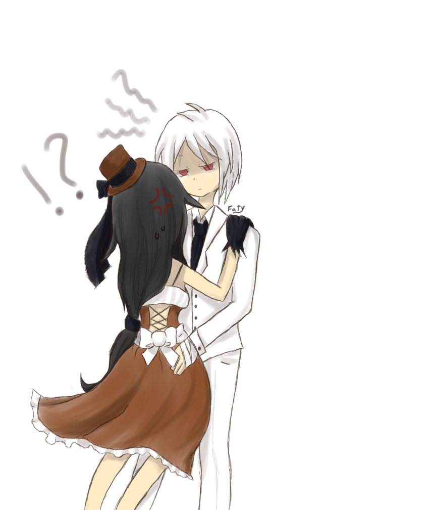 1boy, 1girl, akaime_crawler, highres, long_hair, original, rukiato_delin, yunikuto(faty)