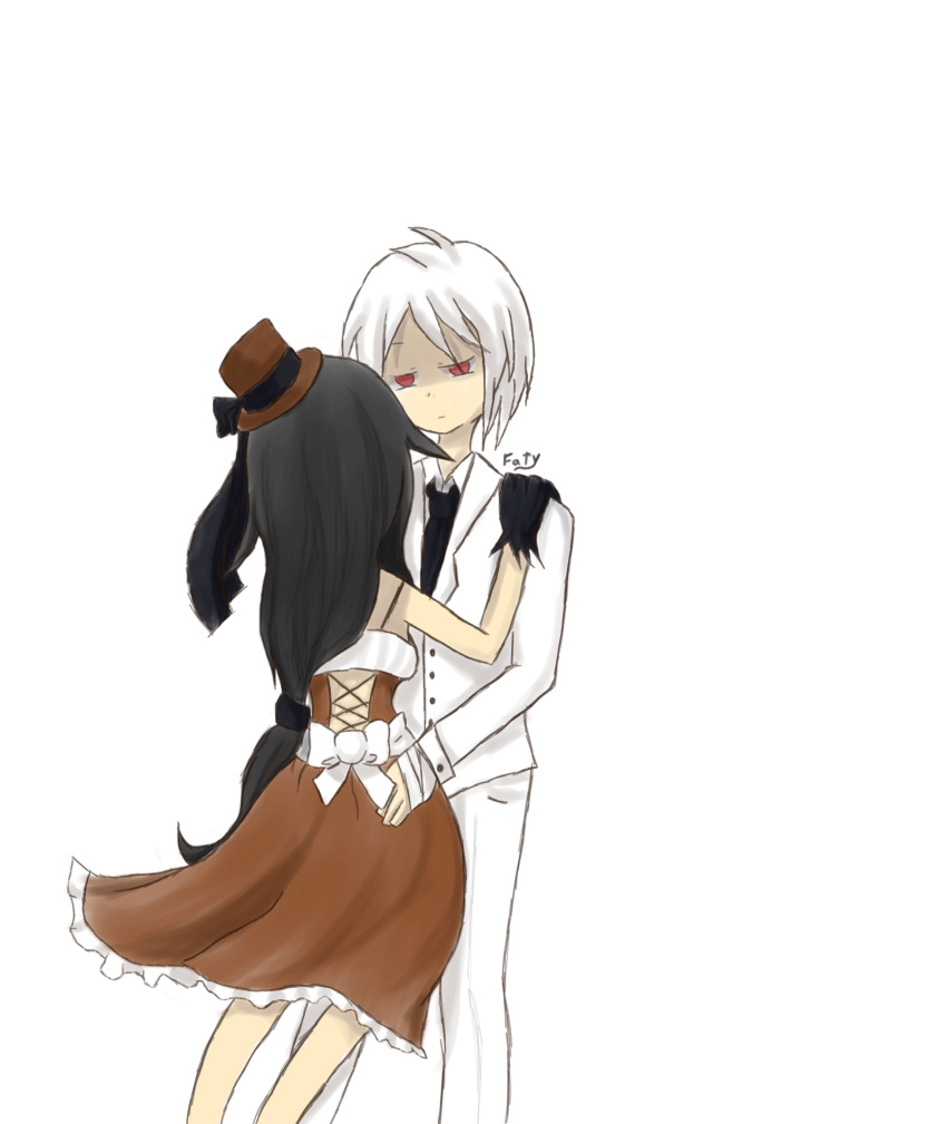 1boy, 1girl, akaime_crawler, highres, long_hair, original, rukiato_delin, yunikuto(faty)