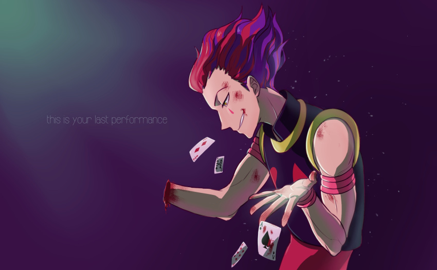 facial_mark, ginkirii, highres, hisoka, hunter_x_hunter, male_focus, short_hair
