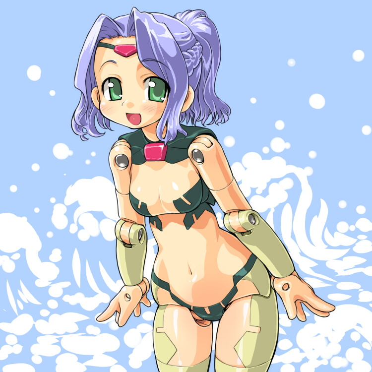 busou_shinki, dd_(artist), doll_joints, flat_chest, green_eyes, ianeira, solo