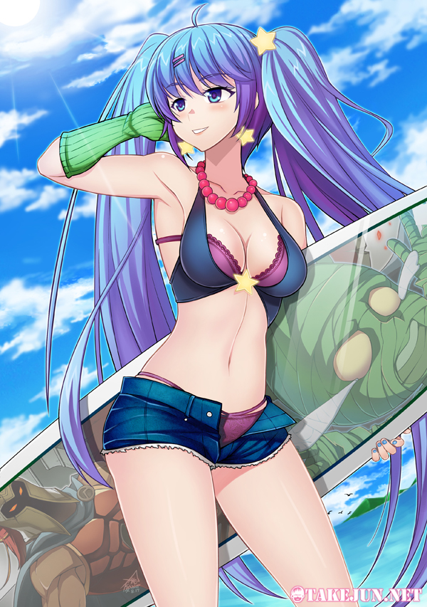 1girl, 2boys, adapted_costume, alternate_costume, amumu, aqua_eyes, aqua_hair, arm_warmers