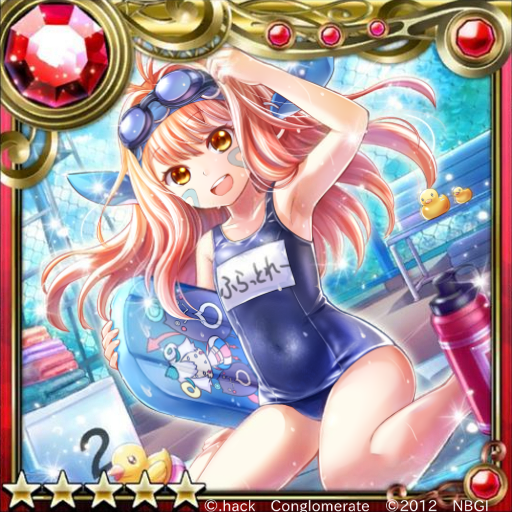 .hack//, 1girl, :d, ayato_(kinoto), brown_hair, cameo, facial_mark, flatley_(guilty_dragon)