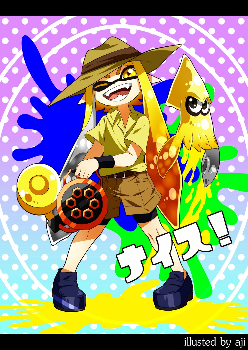1girl, aiming_at_viewer, aji_(coastal_area), artist_name, blonde_hair, chain, domino_mask, engrish