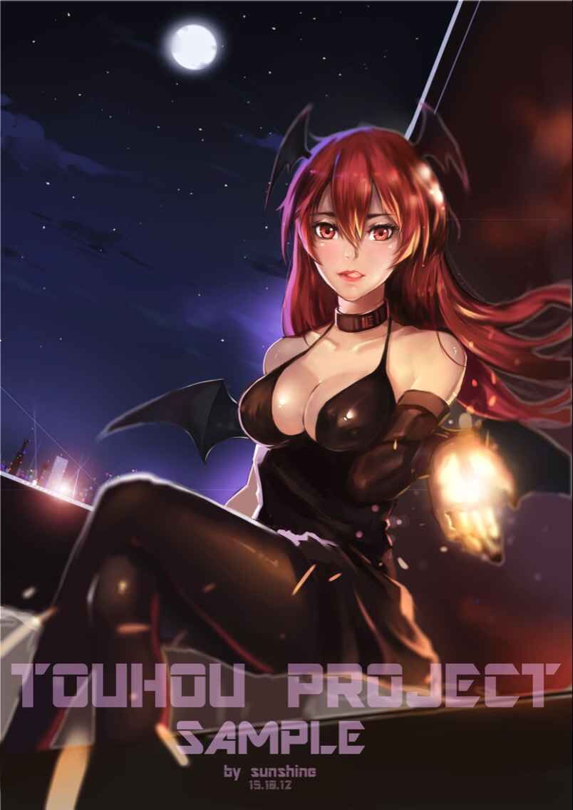 1girl, alternate_costume, artist_name, backlighting, bare_shoulders, bat_wings, black_dress, black_gloves
