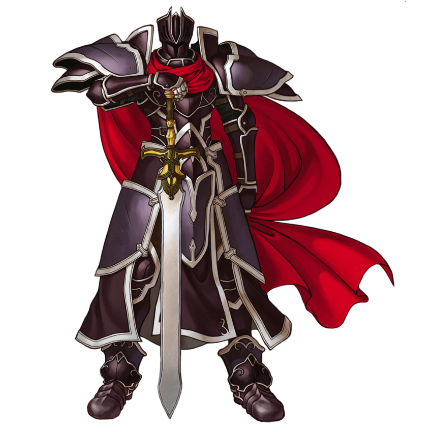 1boy, armor, black_knight, fire_emblem, fire_emblem:_souen_no_kiseki, full_armor, gauntlets, helmet