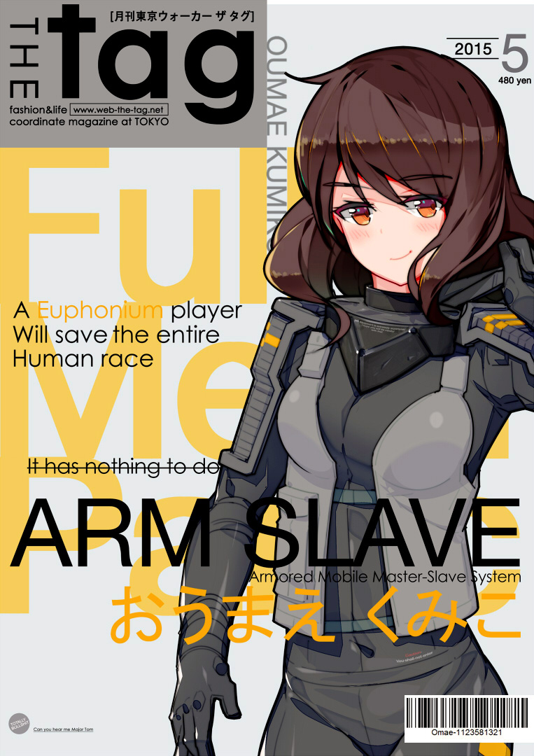 1girl, bangs, barcode, black_hair, blush, bodysuit, character_name, company_connection