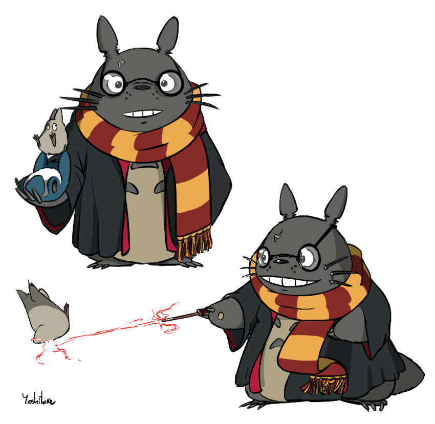 artist_name, character_request, glasses, harry_james_potter_(cosplay), harry_potter, hogwarts_uniform, no_humans, scar