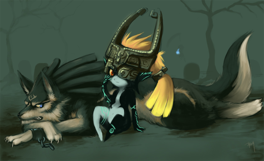 chain, chains, grave, helmet, link, link_(wolf), midna, nintendo
