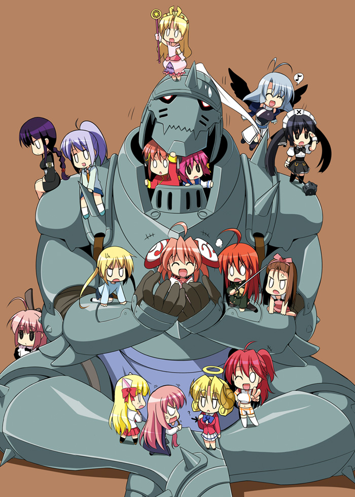 6+girls, :o, ^_^, ahoge, alphonse_elric, animal_ears, annotated, antenna_hair