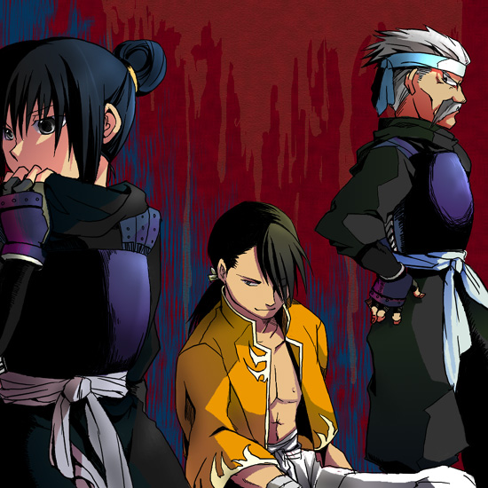 chinese_clothes, facial_hair, fingerless_gloves, fu, fu_(fullmetal_alchemist), fullmetal_alchemist, gloves, hachimaki