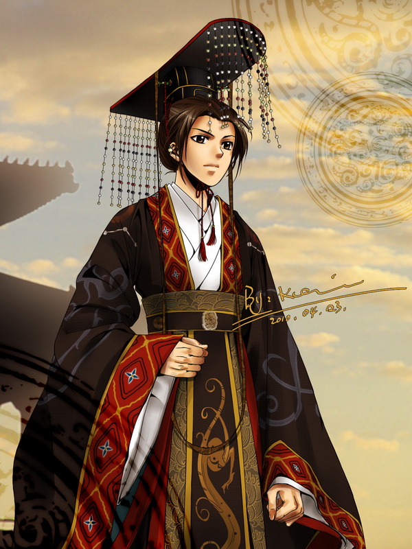 1boy, axis_powers_hetalia, brown_eyes, brown_hair, chin_strap, china_(hetalia), chinese_clothes, dated