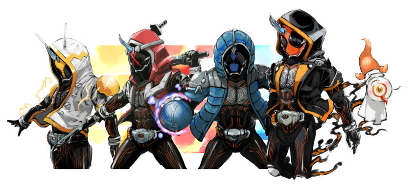 4boys, armor, artist_request, commentary_request, edison_damashii, eyecon, highres, hooded_jacket