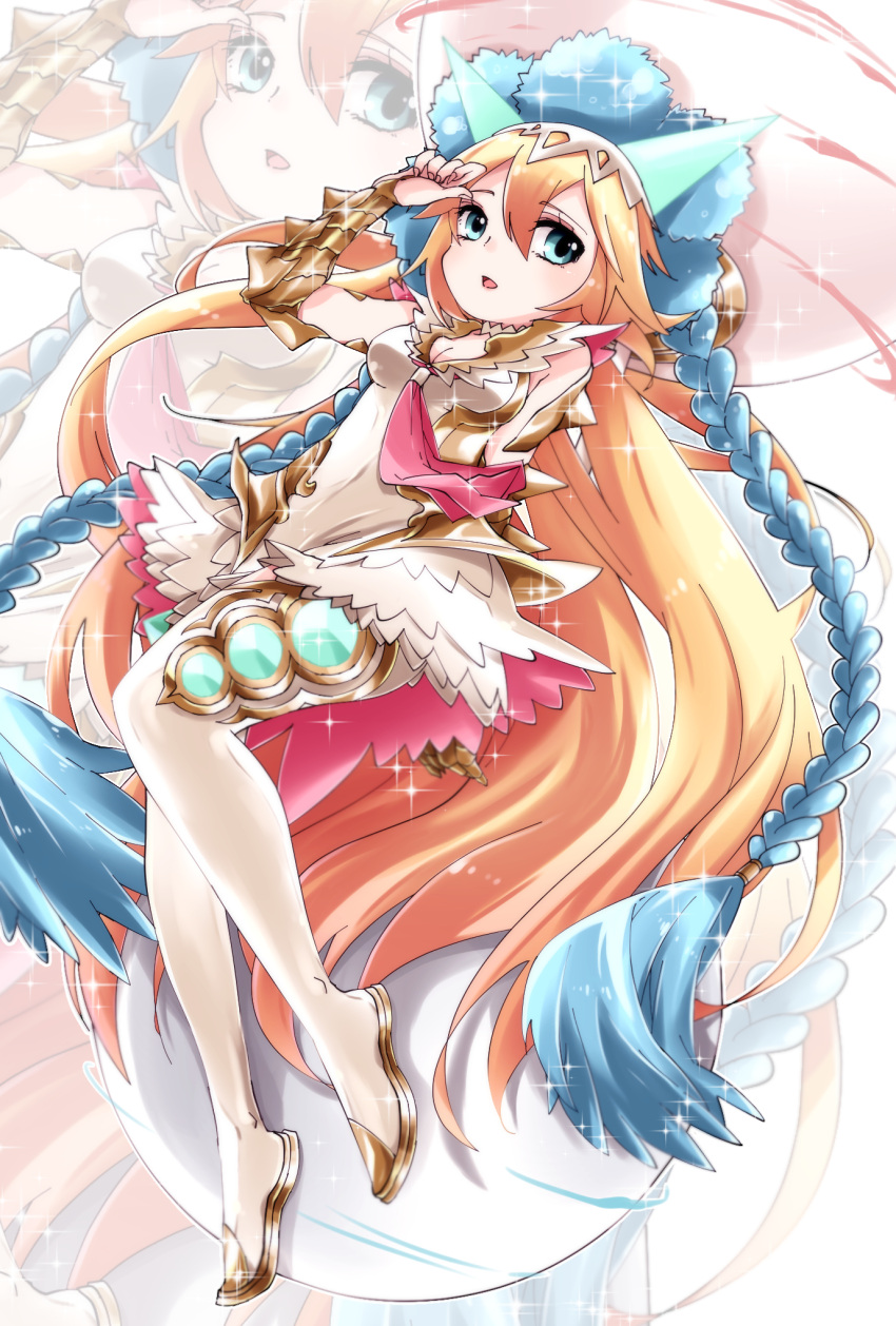 1girl, :o, arm_behind_back, bangs, blonde_hair, blue_eyes, blush, breasts