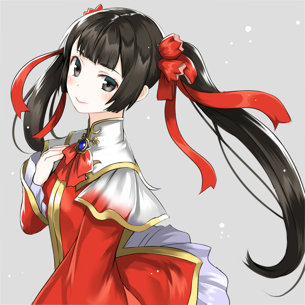 1girl, black_eyes, black_hair, hair_ornament, ii_naotora_(sengoku_musou), long_hair, looking_at_viewer, sakichi6891