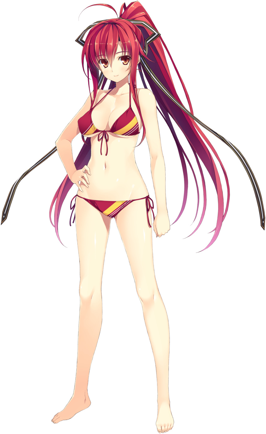1girl, absurdres, bare_shoulders, bikini, bikini_top, breasts, cleavage, front-tie_top