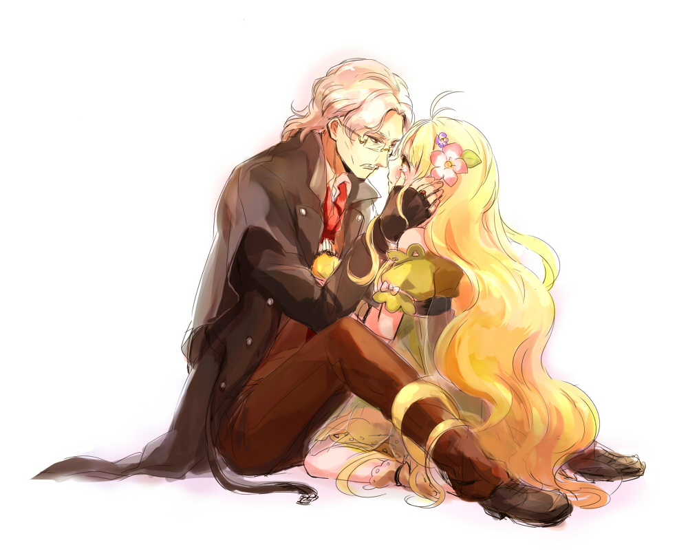 1boy, 1girl, 38kb_(38shiki), atelier_(series), atelier_ayesha, ayesha_altugle, blonde_hair, blush