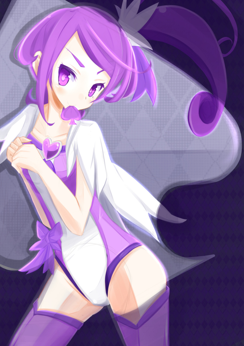 1girl, argyle, argyle_background, bow, cowboy_shot, cure_sword, curly_hair, dokidoki!_precure