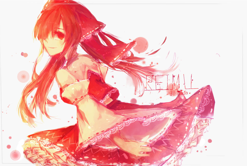 1girl, artist_name, bow, character_name, detached_sleeves, frame, frilled_skirt, frills