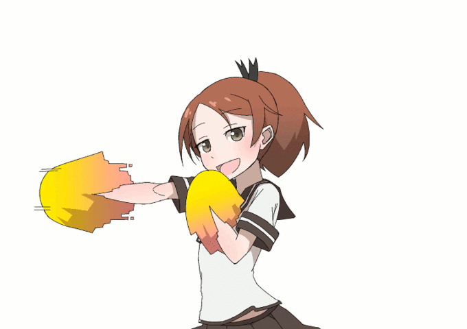 1girl, animated, animated_gif, kantai_collection, onio, shikinami_(kantai_collection), solo