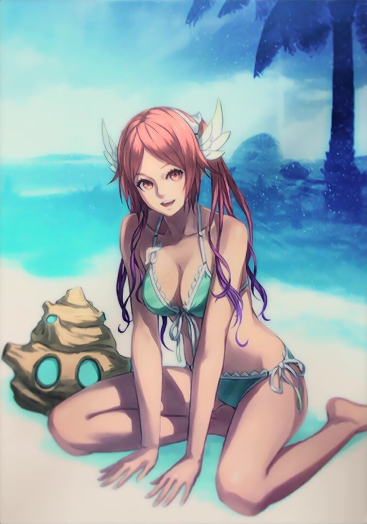 _eyes, _hair, akikazu_mizuno, beach, bikini, hair_ornament, long_hair, looking_at_viewer