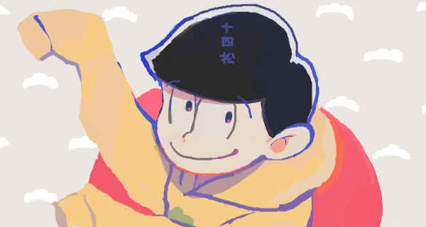 1boy, black_hair, character_name, hoodie, jyushimatsu, male_focus, nomiko_524, osomatsu-kun